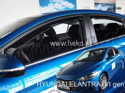 Hyundai Elantra 2016-2020 (so zadnými) - deflektory Heko