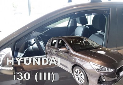 Hyundai i30 5-dverí od 2017 (predné) - deflektory Heko