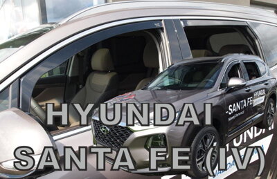 Hyundai Santa Fe od 2018 (so zadnými) - deflektory Heko