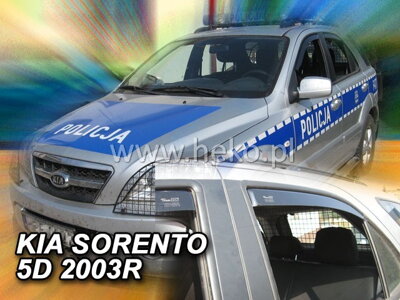 Kia Sorento 2002-2009 (so zadnými) - deflektory Heko