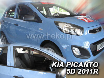 Kia Picanto 5-dverí 2011-2017 (predné) - deflektory Heko