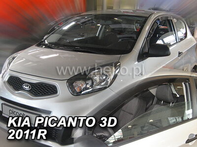 Kia Picanto 3-dvere 2011-2017 (predné) - deflektory Heko