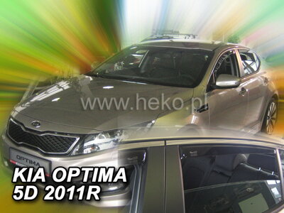 Kia Optima 2010-2015 (so zadnými) - deflektory Heko