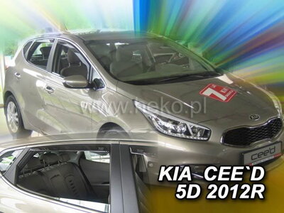 Kia Ceed Htb 2012-2018 (so zadnými) - deflektory Heko