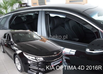 Kia Optima Sedan od 2015 (so zadnými) - deflektory Heko
