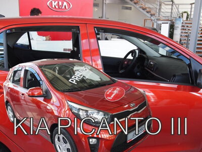 Kia Picanto 5-dverí od 2017 (so zadnými) - deflektory Heko