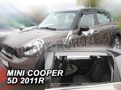 Mini Cooper 5-dverí 2011-2014 (so zadnými) - deflektory Heko