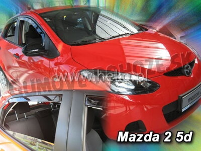 Mazda 2 2009-2014 (so zadnými) - deflektory Heko