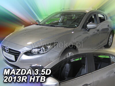 Mazda 3 Htb 2013-2019 (so zadnými) - deflektory Heko