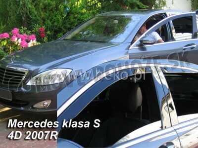 Mercedes S W221 2005-2013 (so zadnými) - deflektory Heko