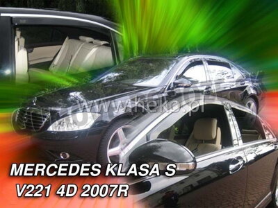 Mercedes S W221 Long 2005-2013 (so zadnými) - deflektory Heko