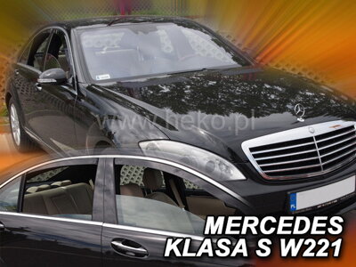 Mercedes S W221 Short 2005-2013 (so zadnými) - deflektory Heko