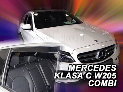 Mercedes C W205 Combi 2014-2021 (so zadnými) - deflektory Heko