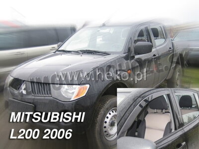 Mitsubishi L200 4-dvere 2005-2015 (so zadnými) - deflektory Heko