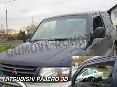 Mitsubishi Pajero 3-dvere od 2001 (predné) - deflektory Heko