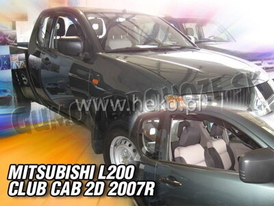 Mitsubishi L200 2-dvere Club Cab 2005-2015 (predné) - deflektory Heko