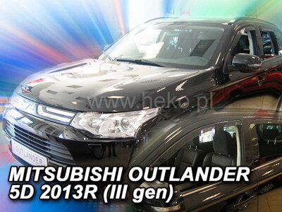 Mitsubishi Outlander od 2012 (so zadnými) - deflektory Heko