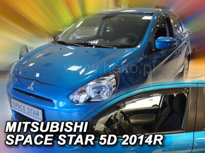 Mitsubishi Space Star 2012-2018 (predné) - deflektory Heko