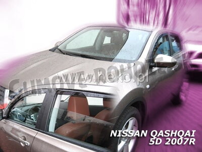 Nissan Qashqai 2007-2014 (so zadnými) - deflektory Heko