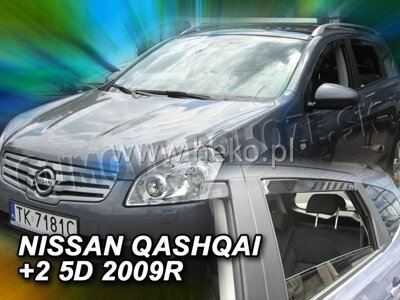 Nissan Qashqai +2 od 2008 (so zadnými) - deflektory Heko