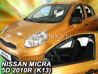 Nissan Micra 2010-2016 (predné) - deflektory Heko