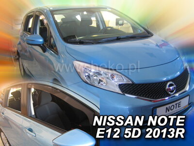 Nissan Note od 2013 (so zadnými) - deflektory Heko