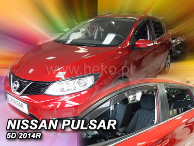 Nissan Pulsar od 2014 (so zadnými) - deflektory Heko