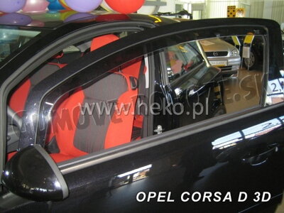 Opel Corsa D 3-dvere 2006-2014 (predné) - deflektory Heko