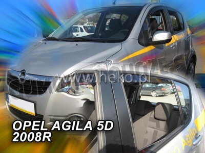 Opel Agila B 2008-2014 (so zadnými) - deflektory Heko