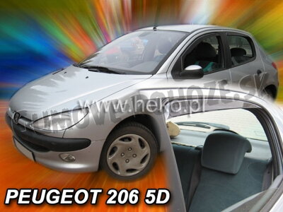 Peugeot 206 Htb 1998-2012 (so zadnými) - deflektory Heko