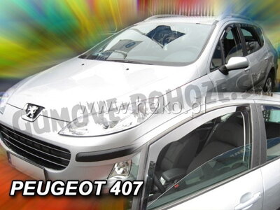 Peugeot 407 2004-2010 (predné) - deflektory Heko