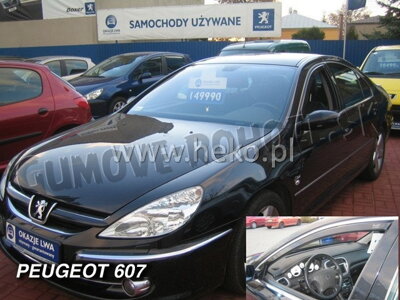 Peugeot 607 1999-2010 (predné) - deflektory Heko