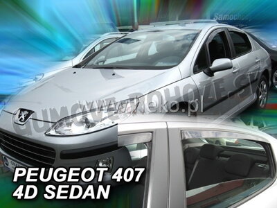 Peugeot 407 Sedan 2004-2010 (so zadnými) - deflektory Heko