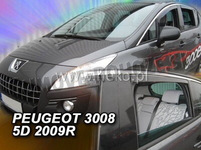 Peugeot 3008 2008-2016 (so zadnými) - deflektory Heko