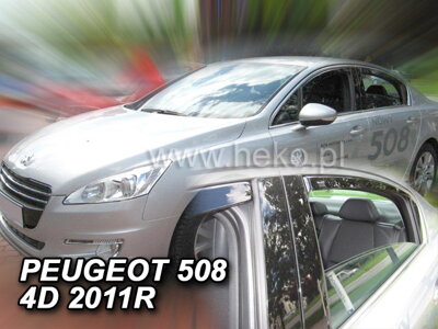 Peugeot 508 Sedan od 2011 (so zadnými) - deflektory Heko
