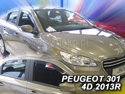 Peugeot 301 od 2012 (so zadnými) - deflektory Heko