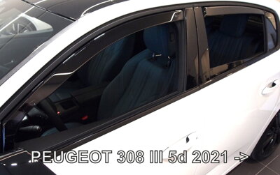 Peugeot 308 Htb od 2022 (so zadnými) - deflektory Heko