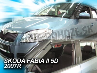 Škoda Fabia II 2007-2014 (predné) - deflektory Heko