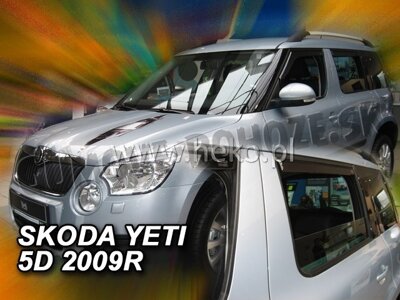 Škoda Yeti od 2009 (so zadnými) - deflektory Heko