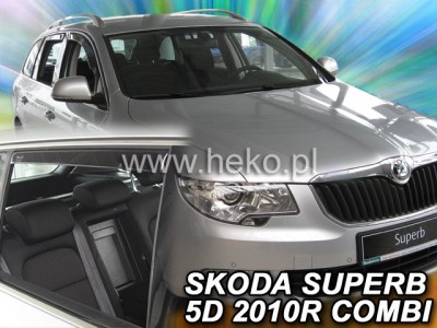 Škoda Superb II Combi 2008-2015 (so zadnými) - deflektory Heko
