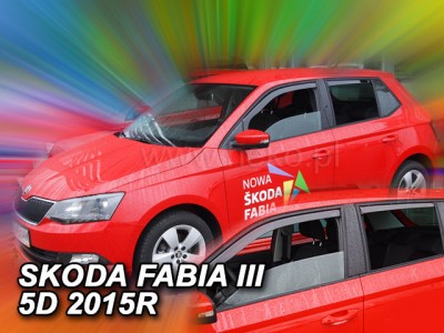 Škoda Fabia III Htb 2014-2021 (so zadnými rovné) - deflektory Heko