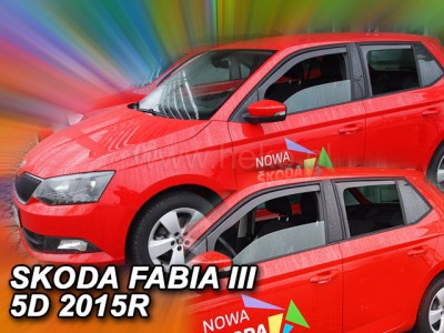 Škoda Fabia III Htb 2014-2021 (so zadnými tvar L) - deflektory Heko