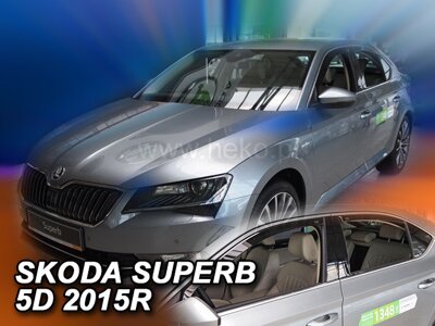 Škoda Superb III Sedan od 2015 (so zadnými) - deflektory Heko