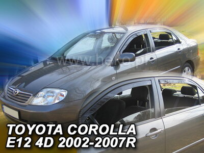 Toyota Corolla Sedan 2002-2006 (so zadnými) - deflektory Heko