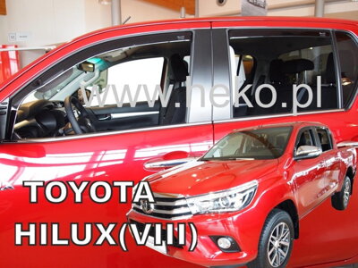 Toyota Hilux 4-dvere od 2015 (so zadnými) - deflektory Heko