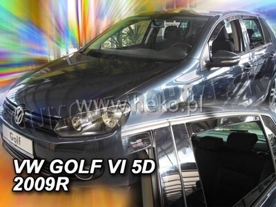 VW Golf VI Htb 5-dverí 2008-2012 (so zadnými) - deflektory Heko