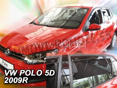 VW Polo 5-dverí 2009-2017 (so zadnými) - deflektory Heko