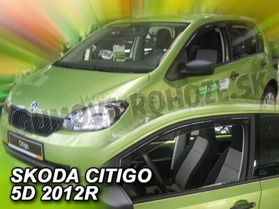 Škoda Citigo 5-dverí od 2012 (predné) - deflektory Heko