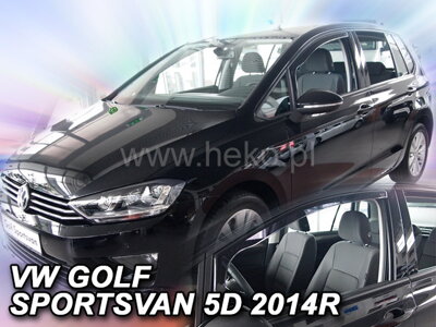 VW Golf Sportsvan od 2014 (predné) - deflektory Heko