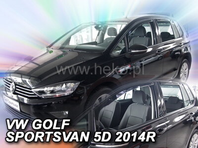 VW Golf Sportsvan od 2014 (so zadnými) - deflektory Heko